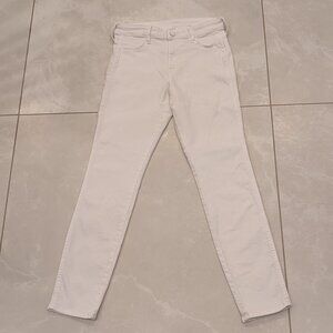 & Denim Womens White Ankle Length Skinny Jean Size 26